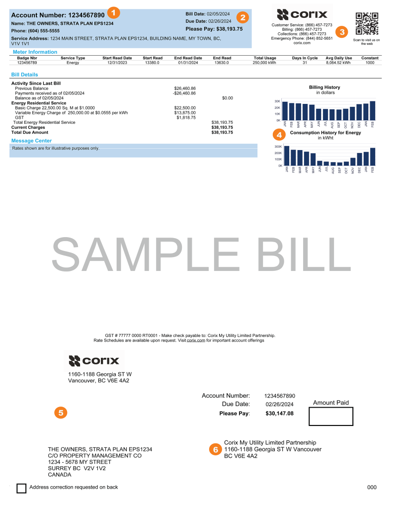 Accounts Billing Sample Bill