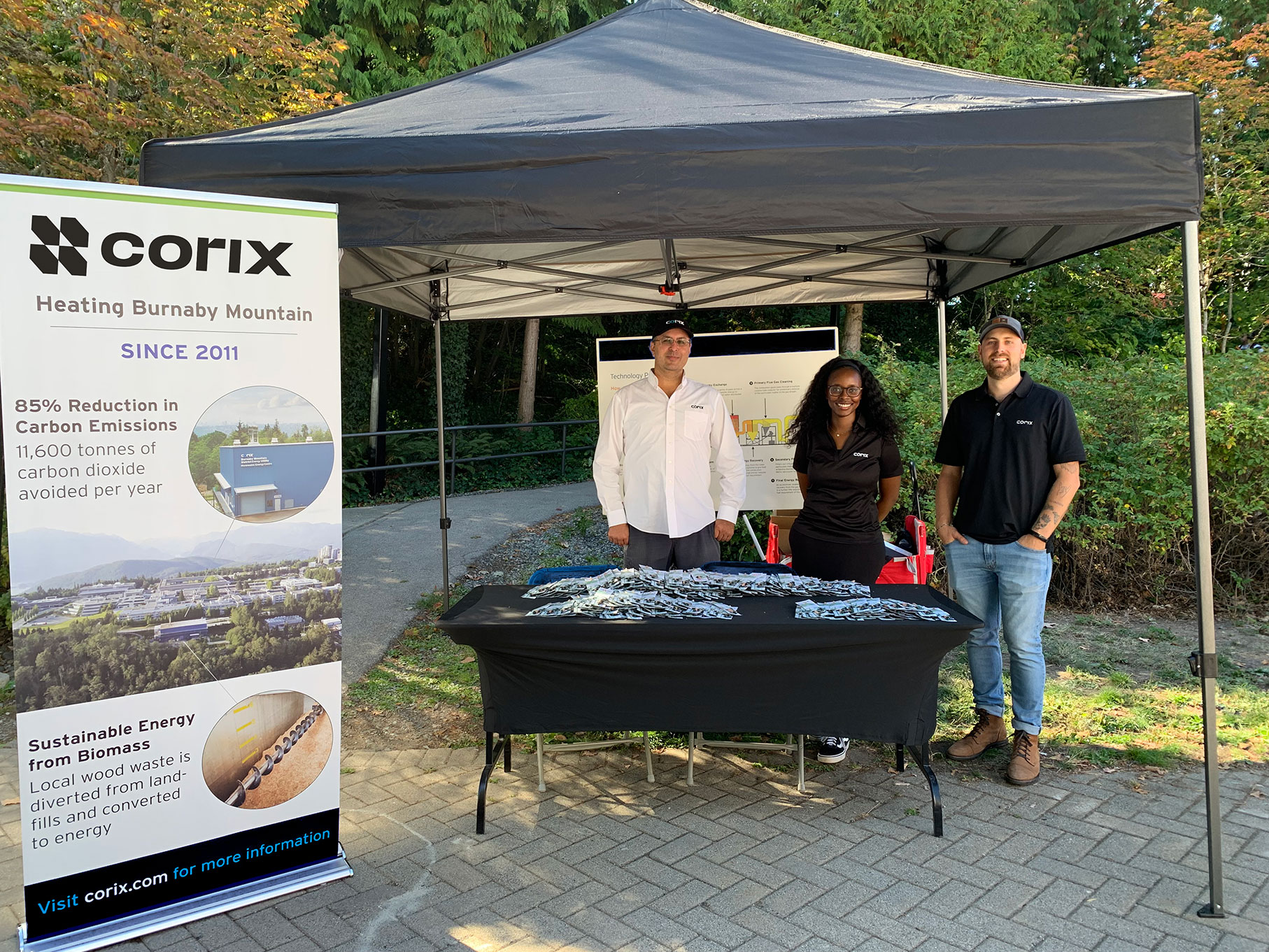 Corix employees at an event